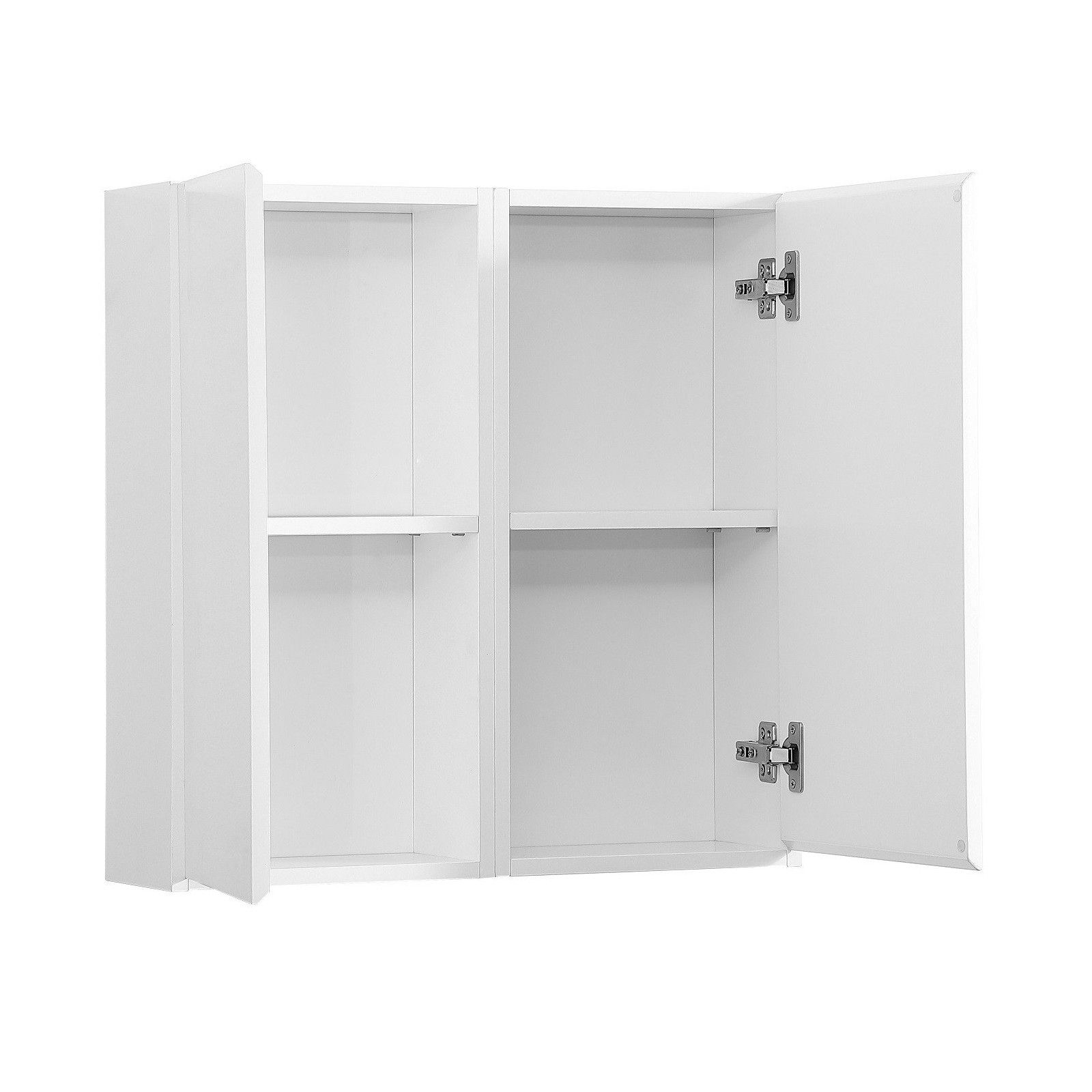 Module de rangement fermé WILL - Meuble haut Salle de Bain 1 porte - Décor Chêne ou Blanc Laqué