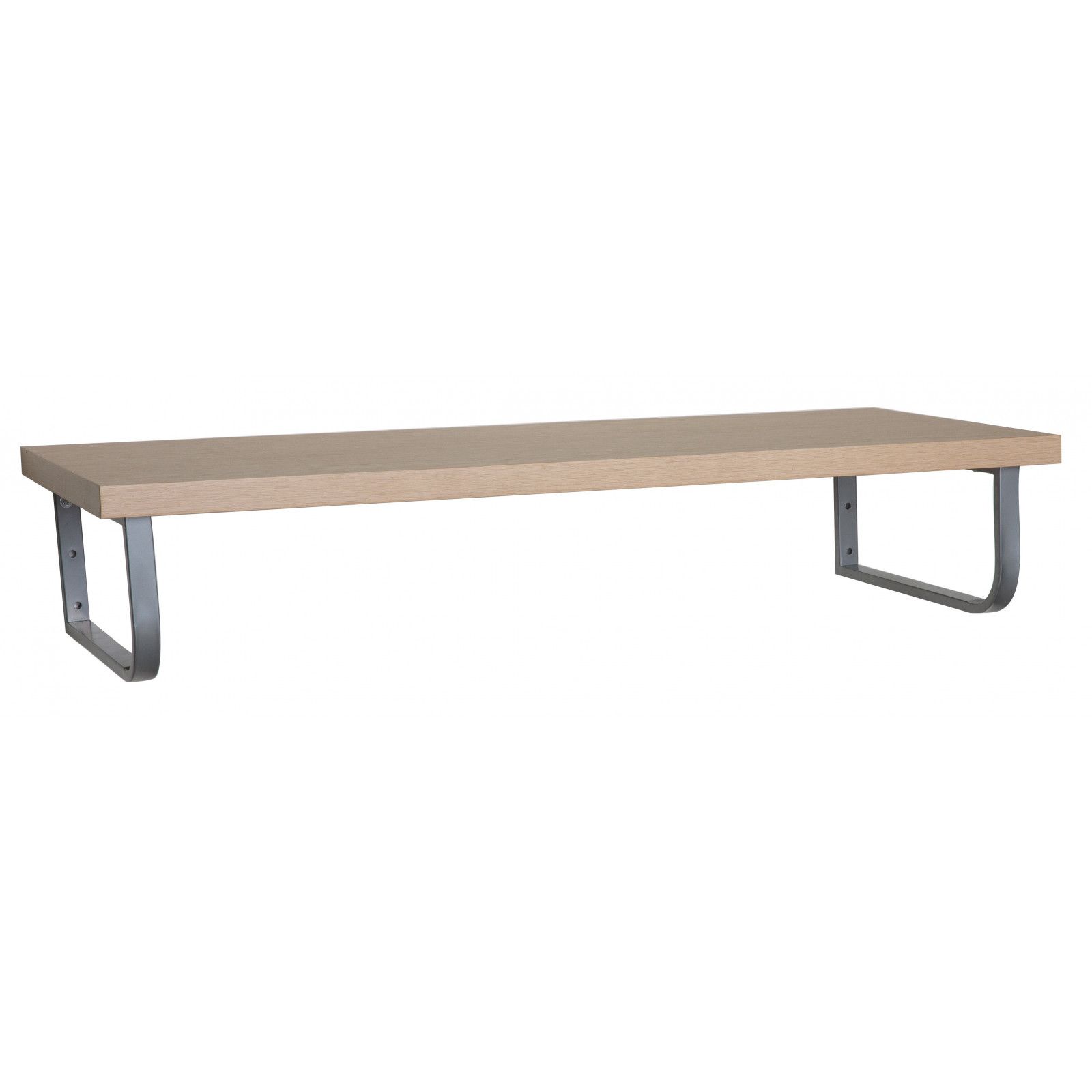 Plan de toilette Salle de Bain à suspendre WILL - 120 cm - Ep. 3,8 cm /12 cm - Décor Chêne /Effet Bé