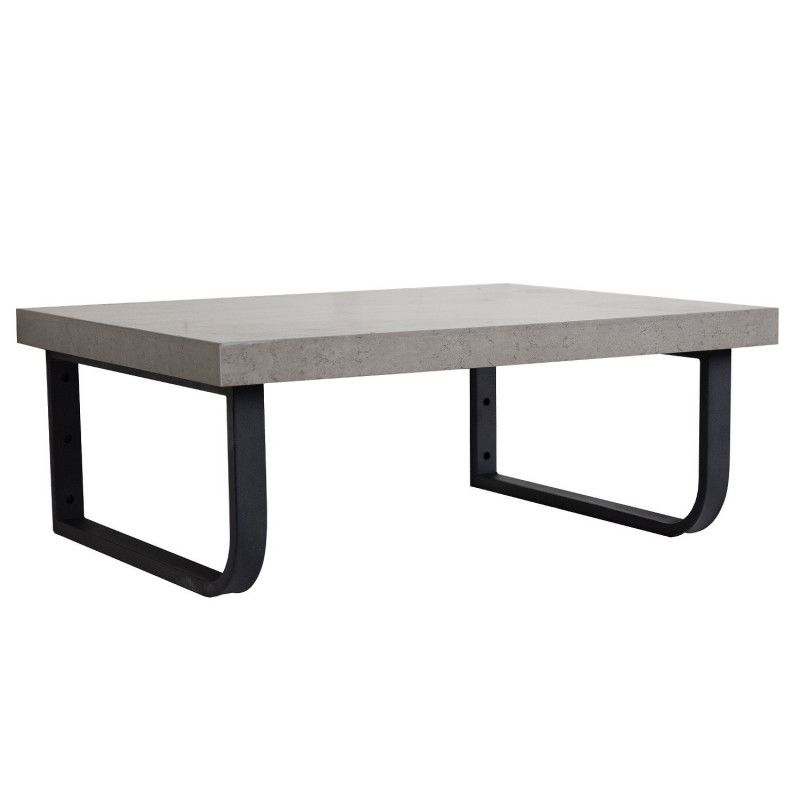 Plan de toilette suspendu pour vasque WILL - 60 cm + Equerres Métal Noir Mat