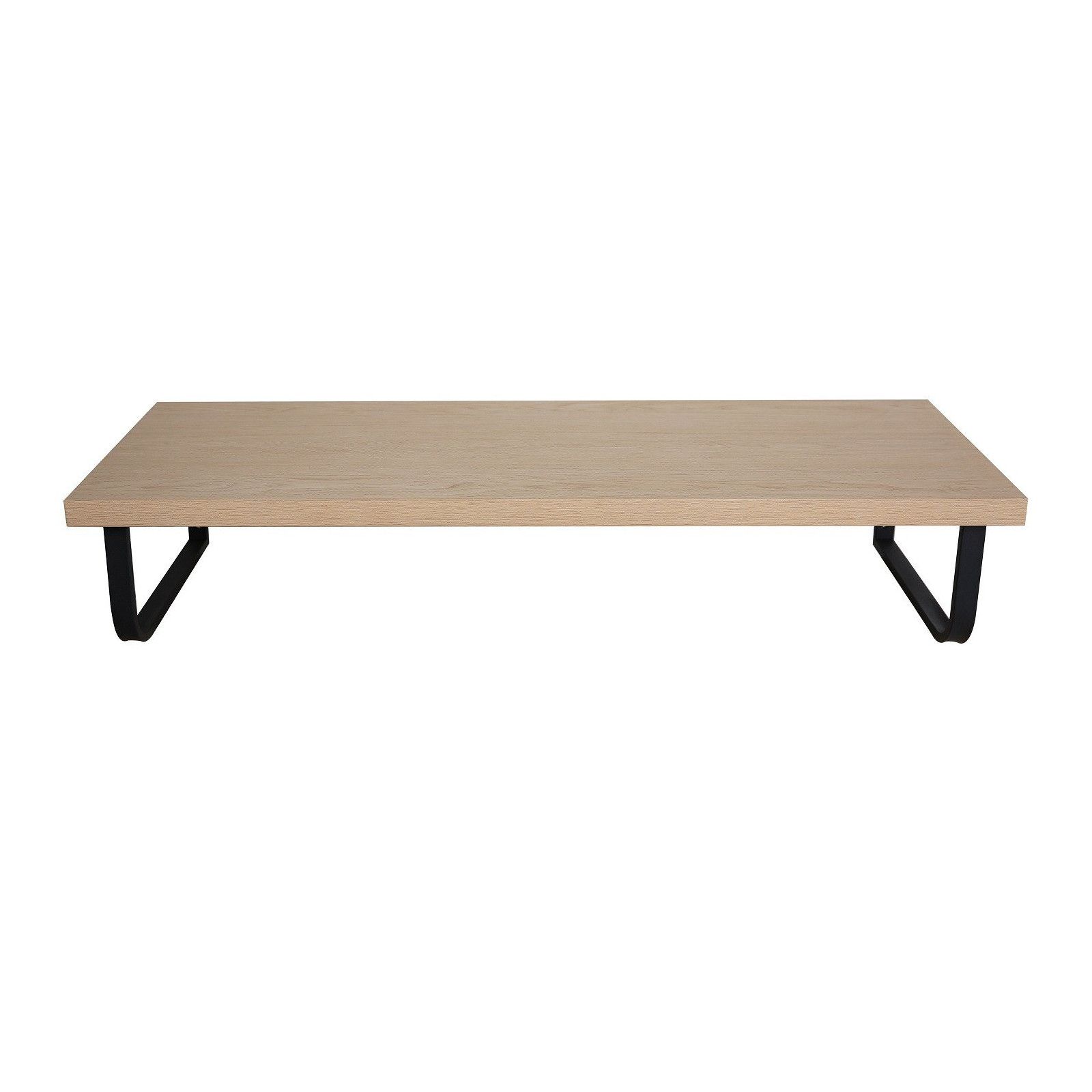 Plan de toilette suspendu pour vasque WILL - 120 cm + Equerres Métal Noir Mat - Décor Chêne / Effet 