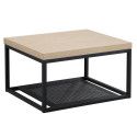 Plan de toilette suspendu pour vasque WILL - Ep. 12 cm L60 cm + Structure Métal Noir Mat - Décor Chê