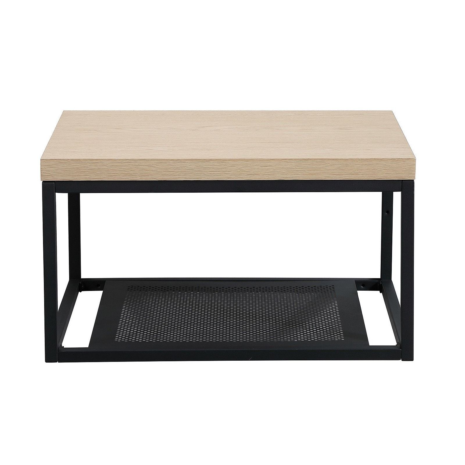 Plan de toilette suspendu pour vasque WILL - Ep. 12 cm L60 cm + Structure Métal Noir Mat - Décor Chêne / Effet Béton Plan de toilette suspendu pour vasque WILL - Ep. 12 cm L60 cm + Structure Métal Noir Mat - Décor Chêne / Effet Béton