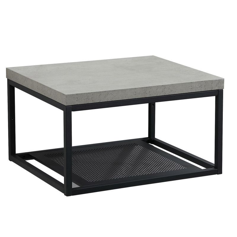 Plan de toilette suspendu pour vasque WILL - Ep. 12 cm L60 cm + Structure Métal Noir Mat - Décor Chê
