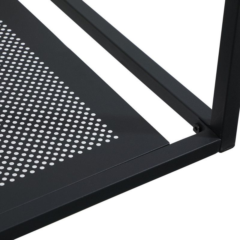 Plan de toilette suspendu pour vasque WILL - Ep. 12 cm L60 cm + Structure Métal Noir Mat - Décor Chê