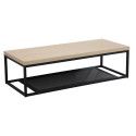 Plan de toilette suspendu pour vasque WILL - Ep. 12 cm L120 cm + Structure Métal Noir Mat - Décor Ch