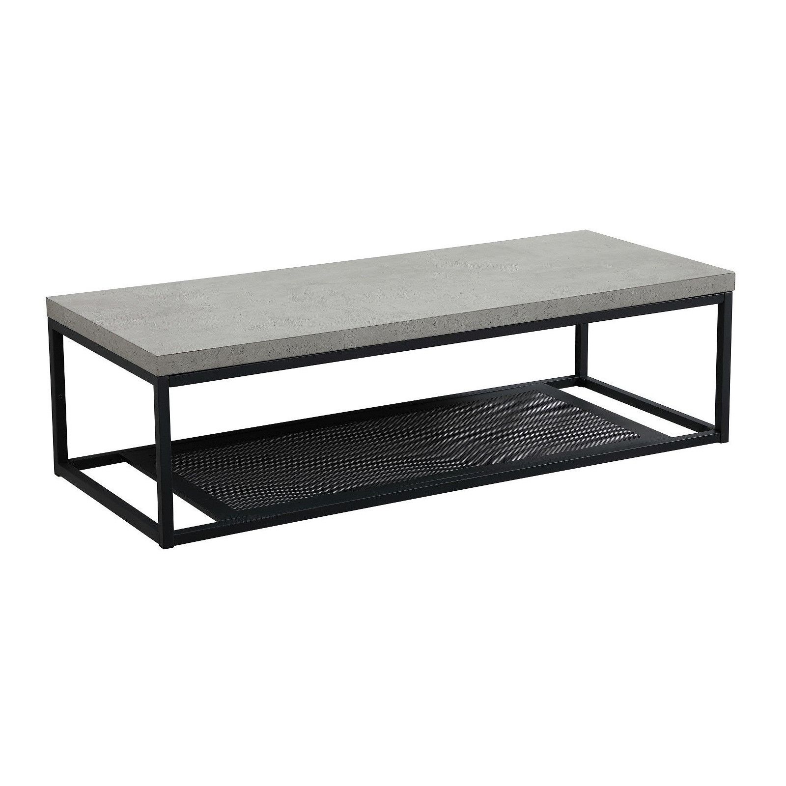 Plan de toilette suspendu pour vasque WILL - Ep. 12 cm L120 cm + Structure Métal Noir Mat - Décor Ch