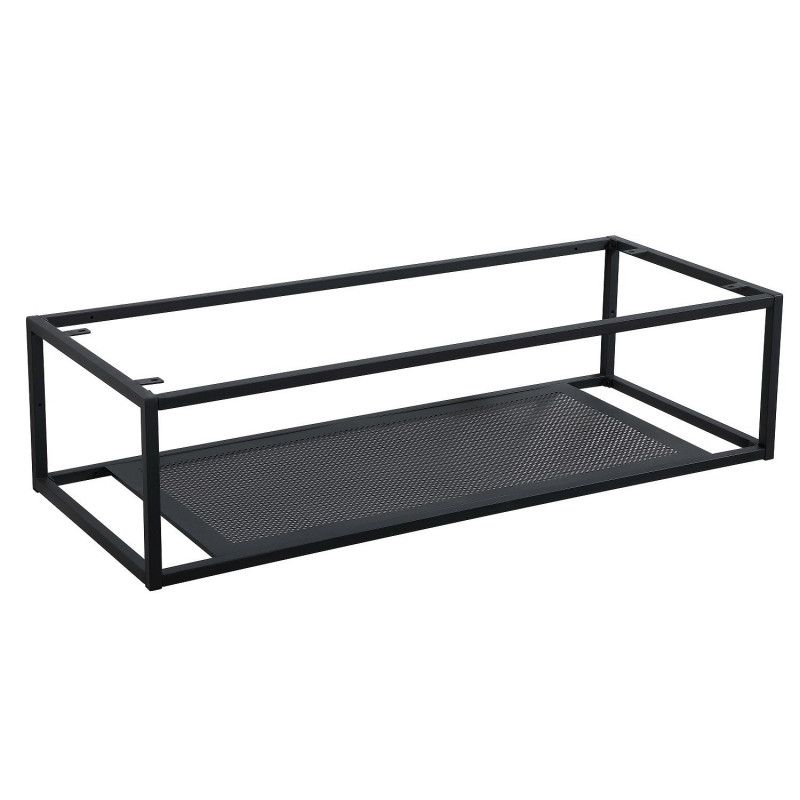 Plan de toilette suspendu pour vasque WILL - Ep. 12 cm L120 cm + Structure Métal Noir Mat - Décor Ch