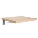 Plan de toilette suspendu pour vasque WILL - 60 cm + Equerres Invisibles - Décor Chêne / Effet Béton