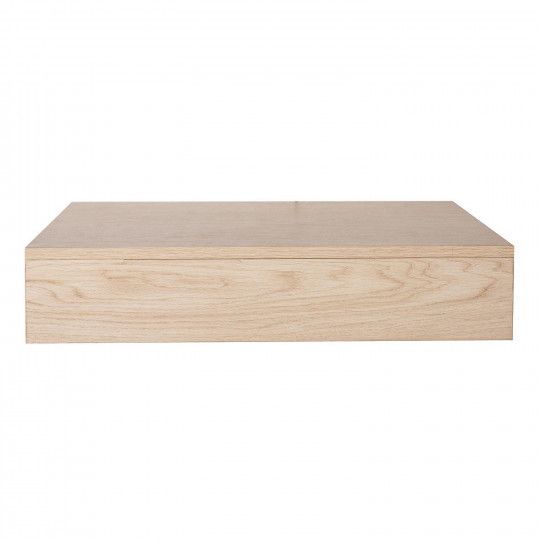 Plan de toilette Salle de Bain à suspendre WILL - 60 cm - Ep. 12 cm - Décor Chêne