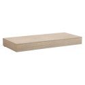 Plan de toilette suspendu pour vasque WILL - 120 cm - Ep. 12 cm + Equerres invisibles - Décor Chêne