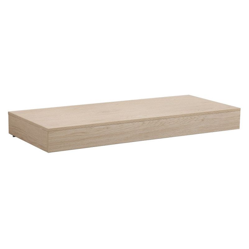 Plan de toilette suspendu pour vasque WILL - 120 cm - Ep. 12 cm + Equerres invisibles - Décor Chêne