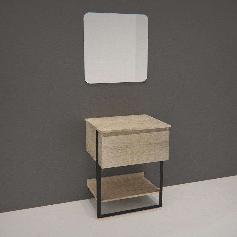 Ensemble de Salle de bain NINA Meuble 60CM + Miroir