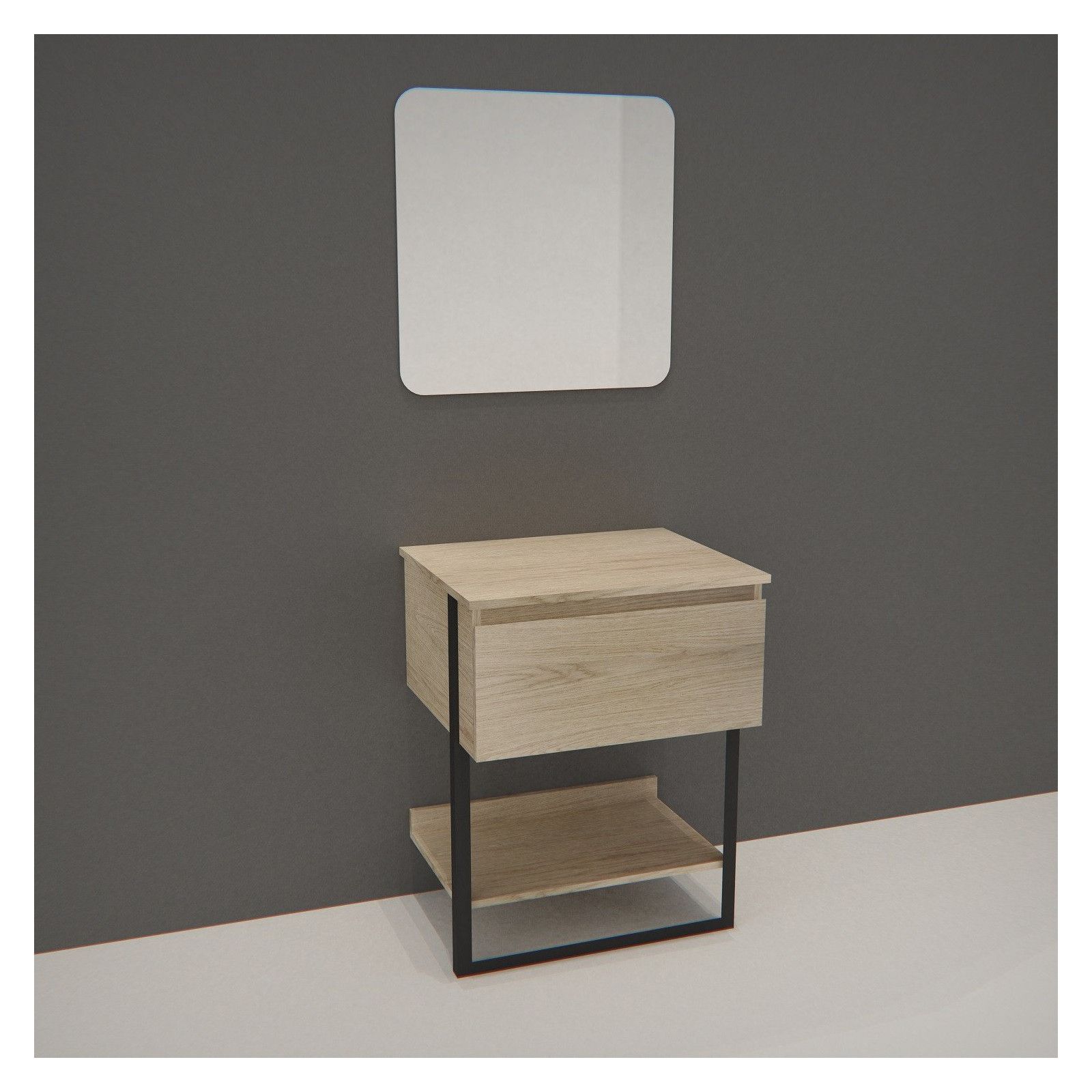 Ensemble de Salle de bain NINA Meuble 60CM + Miroir