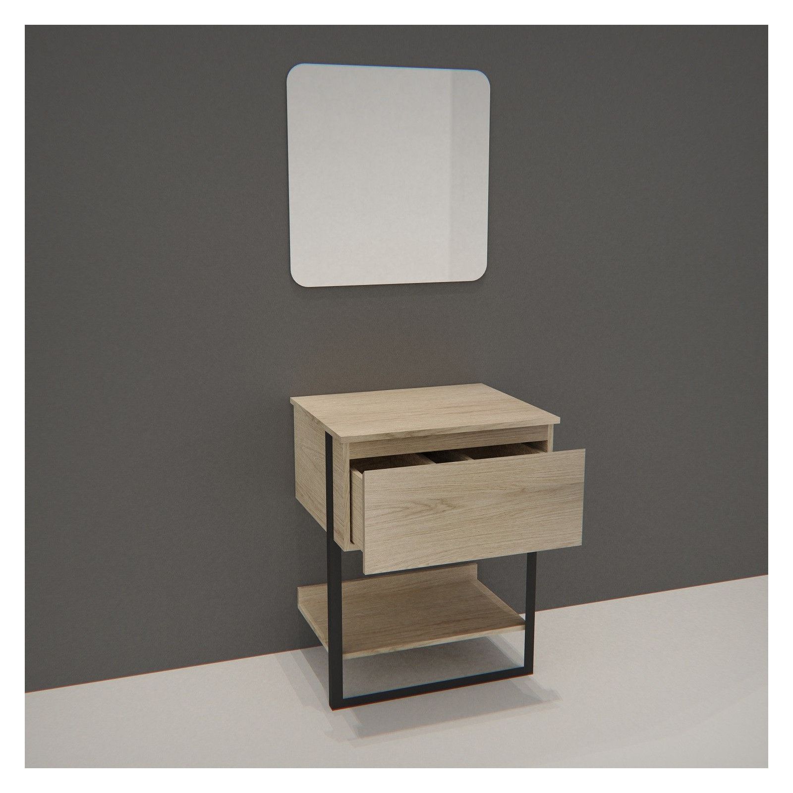 Ensemble de Salle de bain NINA Meuble 60CM + Miroir