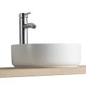 Meuble de Salle de bain 60cm Bois et Métal + Vasque Blanche UMA + Miroir - NINA