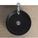Meuble de Salle de bain 60 cm Bois et Métal + Vasque Noire UMA + Miroir - NINA
