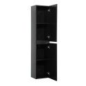 Ensemble Salle de Bain Meuble 60 cm + Colonne Noir Carbone SORRENTO