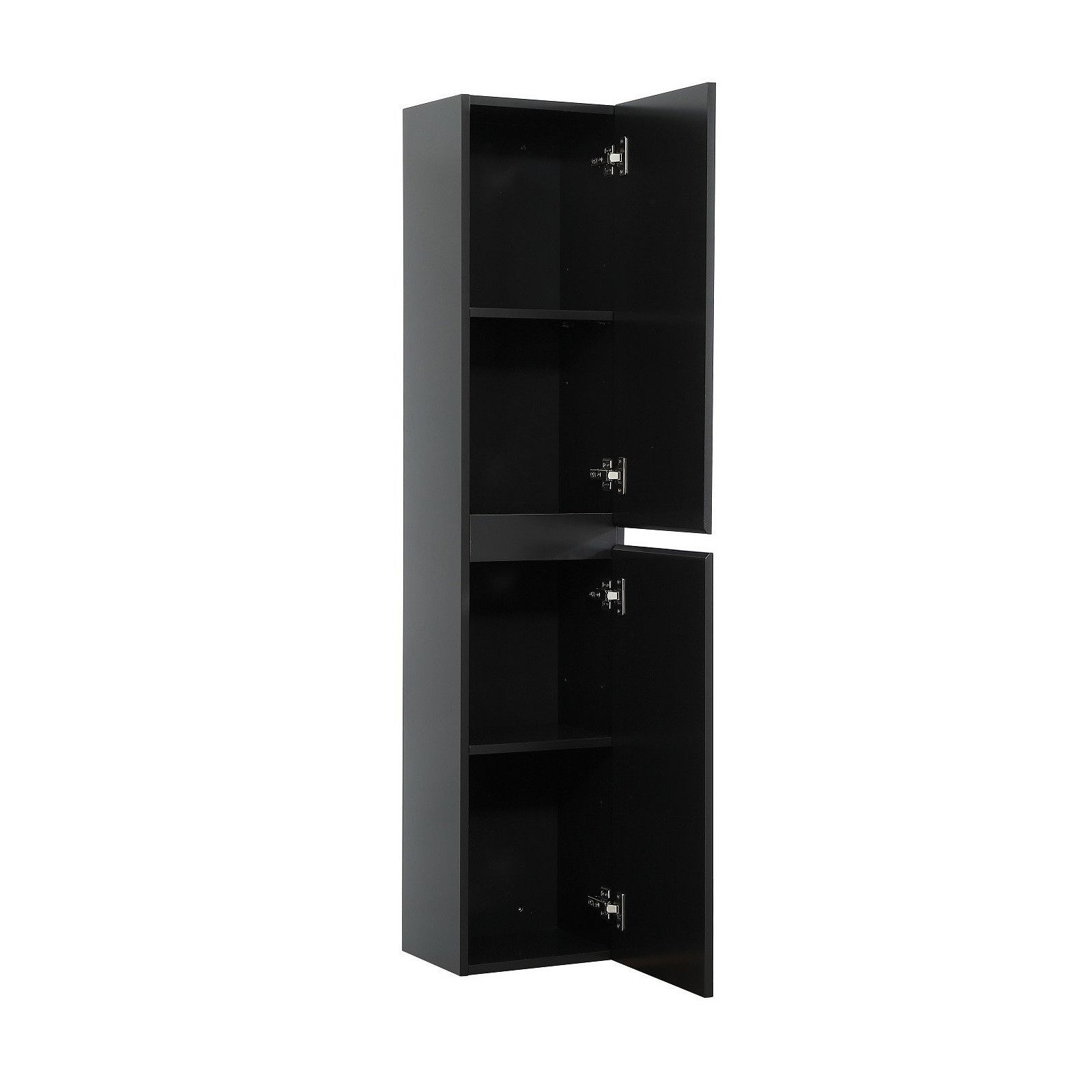 Ensemble Salle de Bain Meuble 60 cm + Colonne Noir Carbone SORRENTO