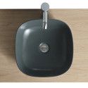 Vasque Salle de Bain à poser carrée 37 cm Gris Anthracite - MIA
