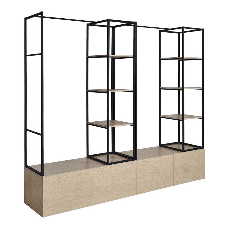 Portant Vêtements en Bois et Métal L120 x H200cm KLEID