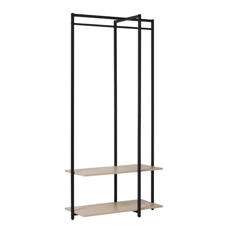 Portant Vêtements en Bois et Métal L80 x H165 cm - CROSS