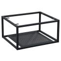 Structure métal - Support à suspendre Métal Noir Mat pour Plan de toilette Salle de Bain - 60 cm WIL