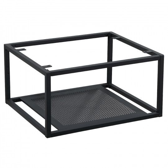 Structure métal - Support à suspendre Métal Noir Mat pour Plan de toilette Salle de Bain - 60 cm WILL