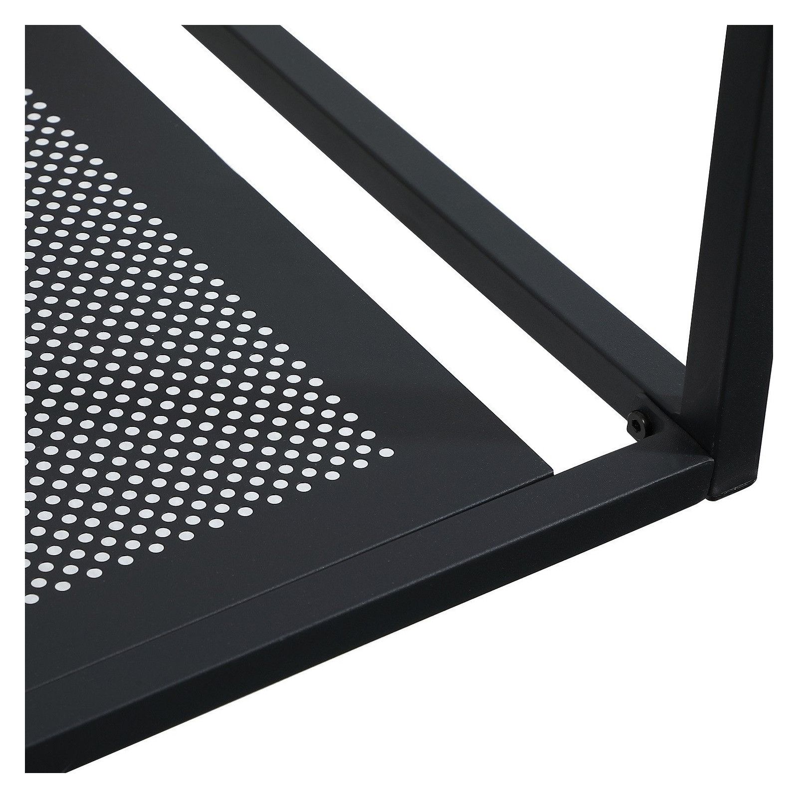 Structure métal - Support à suspendre Métal Noir Mat pour Plan de toilette Salle de Bain - 60 cm WIL