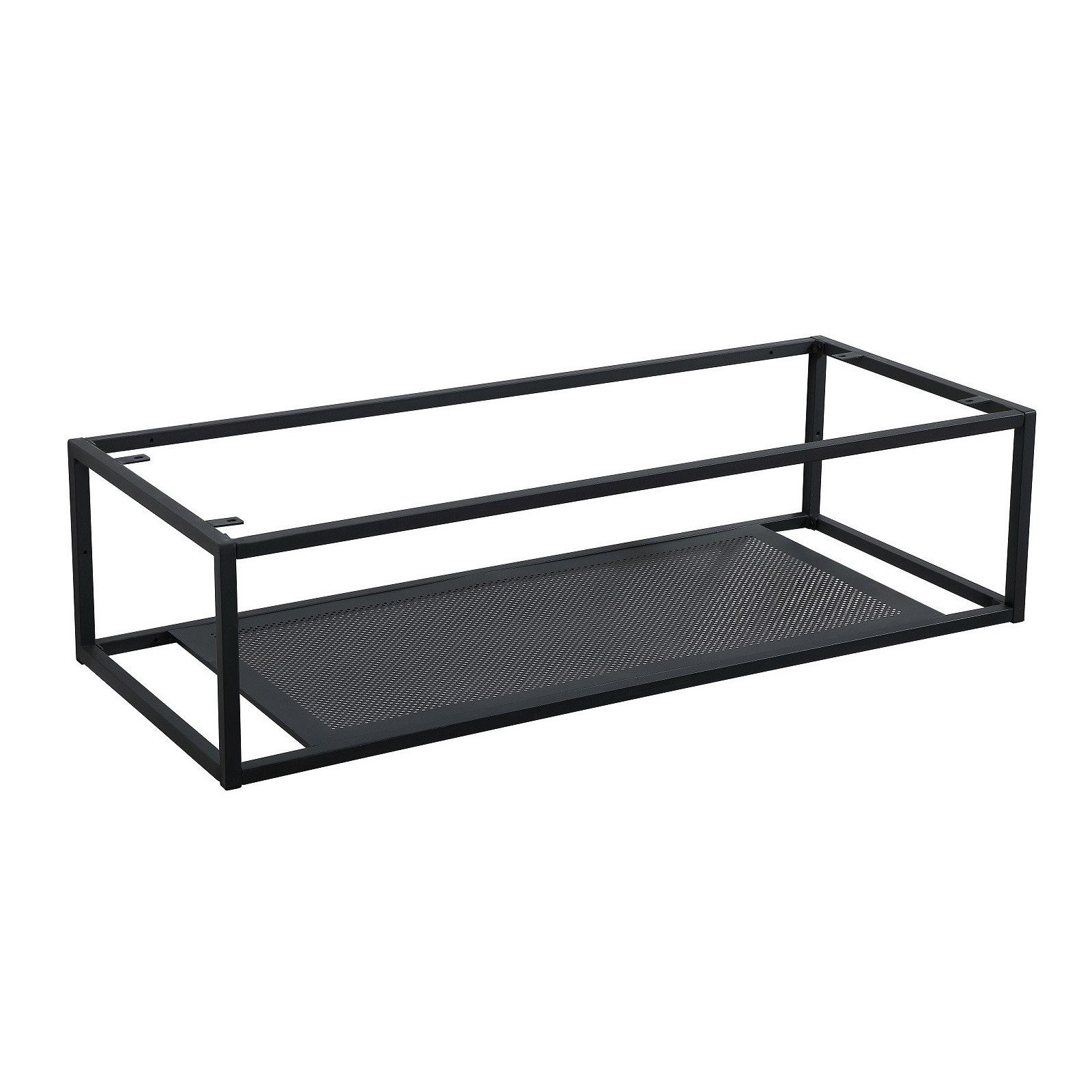 Structure métal - Support à suspendre Métal Noir Mat pour Plan de toilette Salle de Bain - 120 cm WI