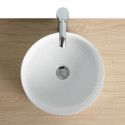 Vasque Salle de Bain à poser ronde 45 cm Blanche - LINEA