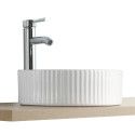 Vasque Salle de Bain à poser ronde 45 cm Blanche - LINEA