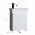 Meuble lave mains blanc Skino