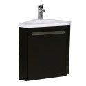 Meuble lave-mains d'angle noir SKINO (1/7)