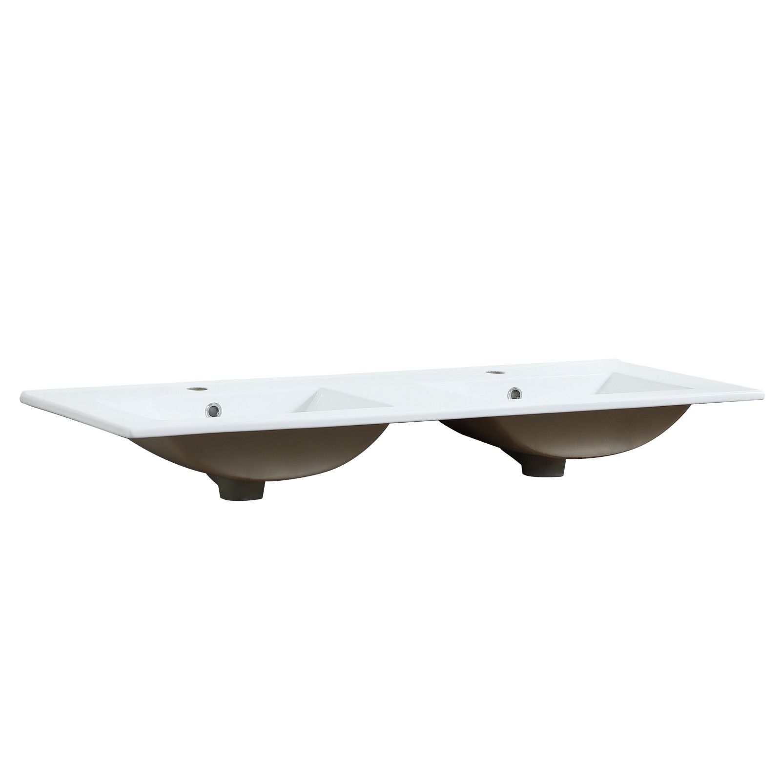 Meuble de Salle de Bain Double Vasque 120 cm + Colonne Noir Carbone SORRENTO