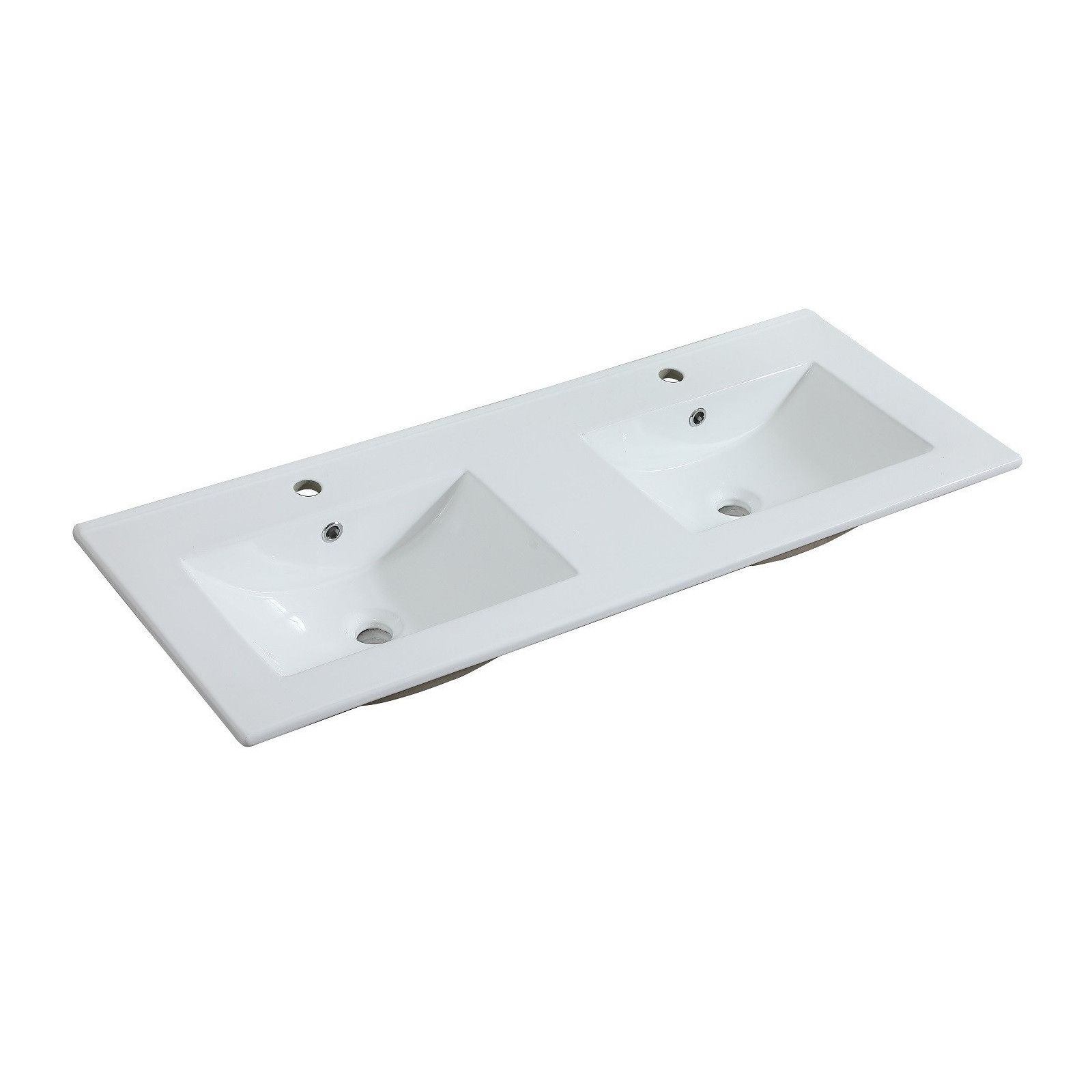 Meuble de Salle de Bain Double Vasque 120 cm + Colonne Noir Carbone SORRENTO