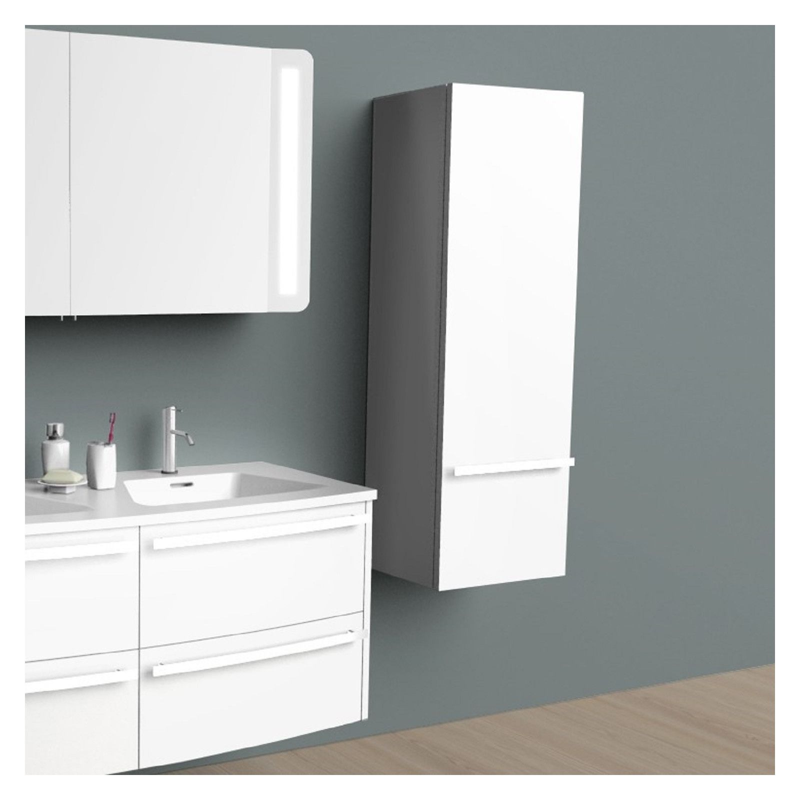 Colonne Salle de Bain Suspendue 120 cm POLY