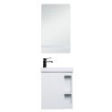Lave-mains HAMPTON + Miroir Mural L40 cm tablette Blanche Lave-mains HAMPTON + Miroir Mural L40 cm tablette Blanche
