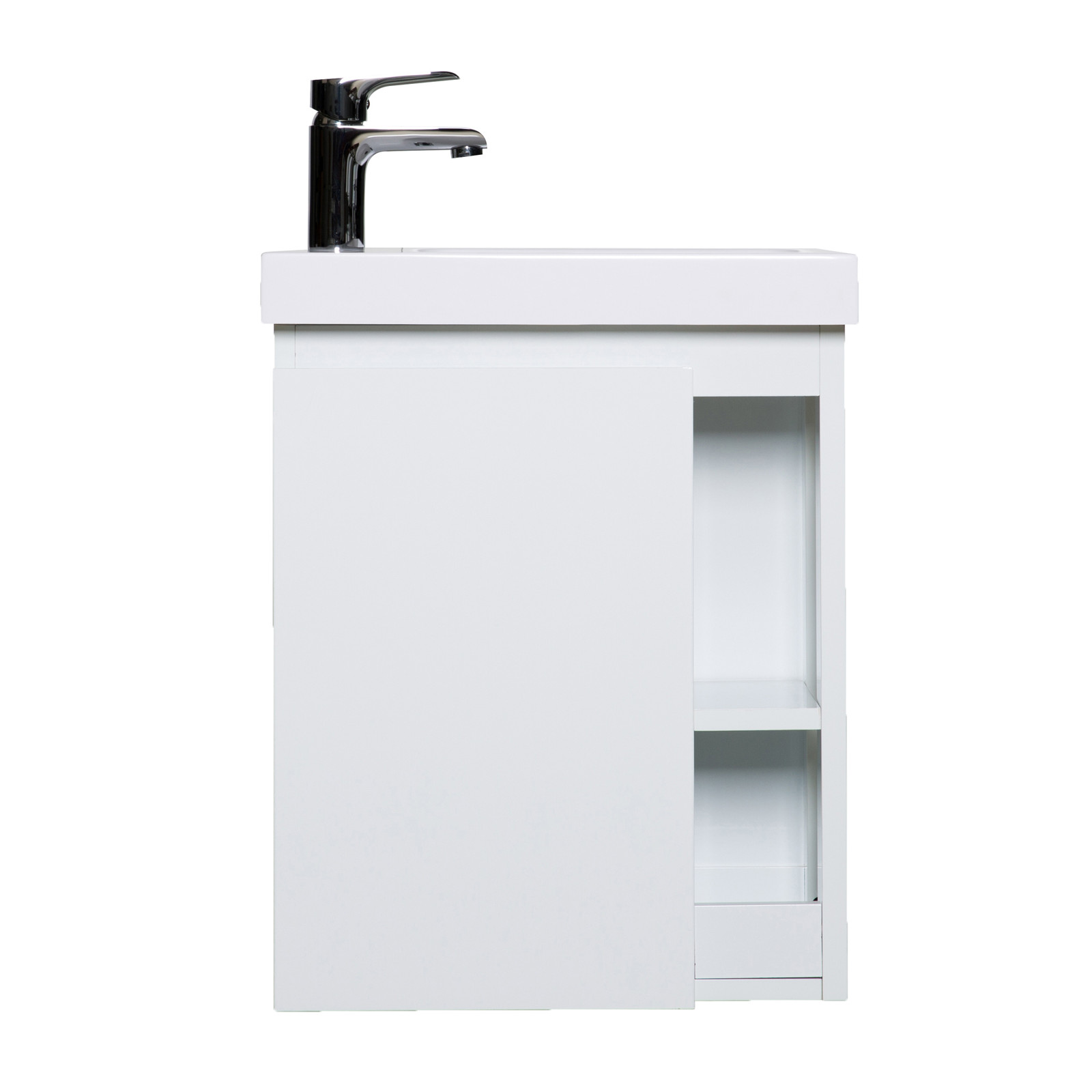 Meuble Lave-mains Blanc avec vasque Blanche HAMPTON + Miroir Meuble Lave-mains Blanc avec vasque Blanche HAMPTON + Miroir