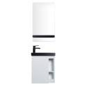 Meuble Lave-mains Blanc avec vasque Noire HAMPTON + Miroir Meuble Lave-mains Blanc avec vasque Noire HAMPTON + Miroir