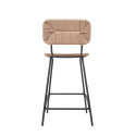 Tabourets de Bar Îlot Central Corde tressée et Métal - Coloris Naturel NEMA | Lot de 2 Tabourets de Bar Îlot Central Corde tressée et Métal - Coloris Naturel NEMA | Lot de 2