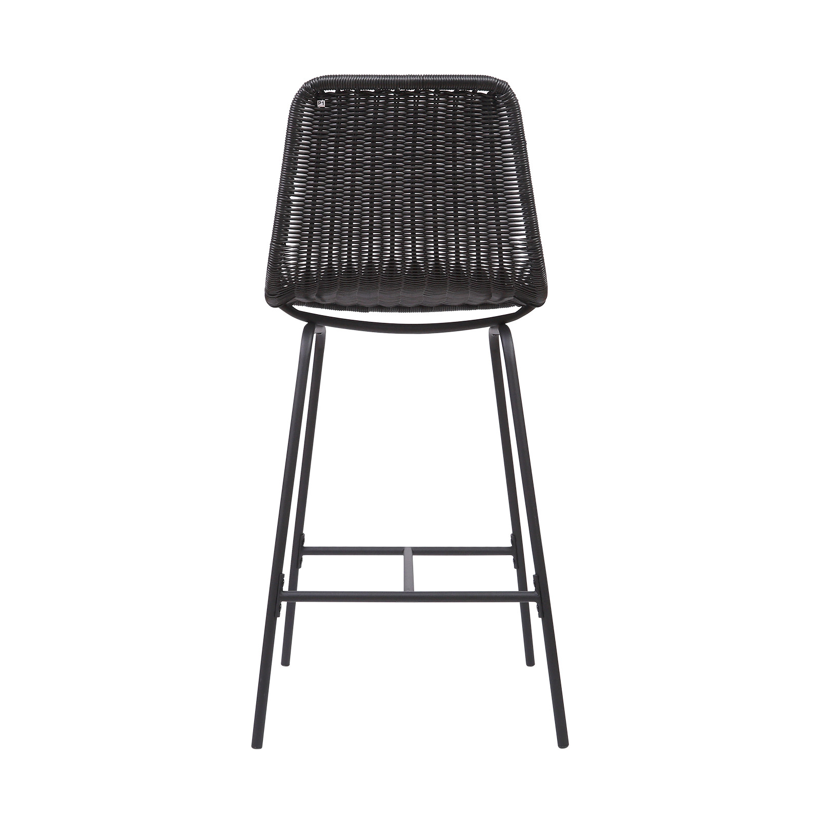 Tabourets de Bar Îlot Central Rotin et Métal - Coloris Noir KUTA | Lot de 2 Tabourets de Bar Îlot Central Rotin et Métal - Coloris Noir KUTA | Lot de 2