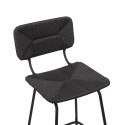 Tabourets de Bar Îlot Central Corde tressée et Métal - Coloris Noir carbone NEMA | Lot de 2 Tabourets de Bar Îlot Central Corde tressée et Métal - Coloris Noir carbone NEMA | Lot de 2