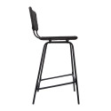 Tabourets de Bar Îlot Central Corde tressée et Métal - Coloris Noir carbone NEMA | Lot de 2 Tabourets de Bar Îlot Central Corde tressée et Métal - Coloris Noir carbone NEMA | Lot de 2