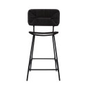 Tabourets de Bar Îlot Central Corde tressée et Métal - Coloris Noir carbone NEMA | Lot de 2 Tabourets de Bar Îlot Central Corde tressée et Métal - Coloris Noir carbone NEMA | Lot de 2
