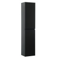 Ensemble meuble double vasque noir carbone 120cm + vasque + 2 miroirs + colonne