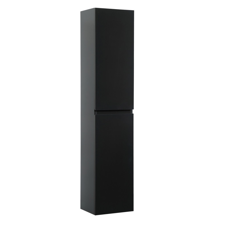 Ensemble meuble double vasque noir carbone 120cm + vasque + 2 miroirs + colonne