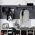 Etagère penderie murale 90 cm Métal - STEFF Etagère penderie murale 90 cm Métal - STEFF