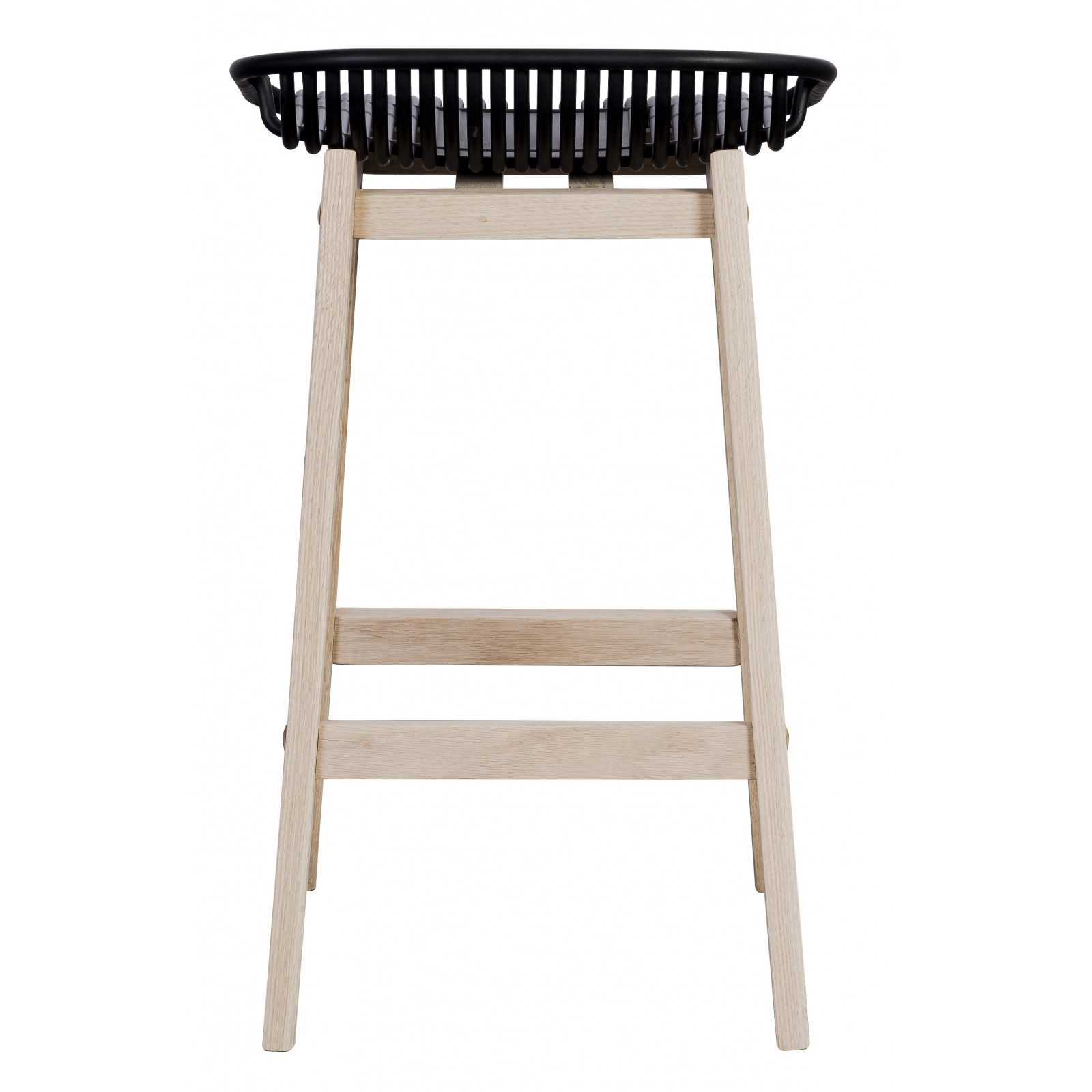 Tabourets de Bar Îlot Central Bois et Noir H65cm MALMO| Lot de 2