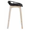 Tabourets de Bar Îlot Central Bois et Noir H65cm MALMO| Lot de 2