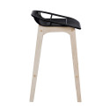 Tabourets de Bar Îlot Central Bois et Noir H65cm MALMO| Lot de 4